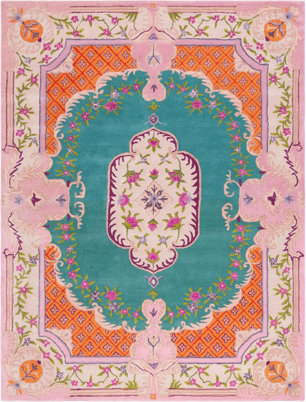 SAFAVIEH Bellagio Collection Area Rug - 10' x 14', Blue & Pink, H...