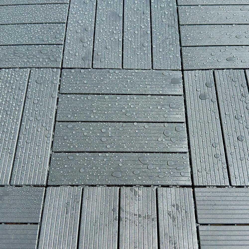 60 Pack Plastic Interlocking Deck Tiles, 60 sq. ft Patio Deck Tile, 12"x...
