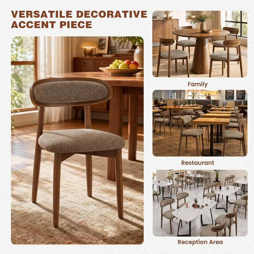 Dining Chairs Set of 4, Upholstered Dining Room Chairs with Solid Wood Legs