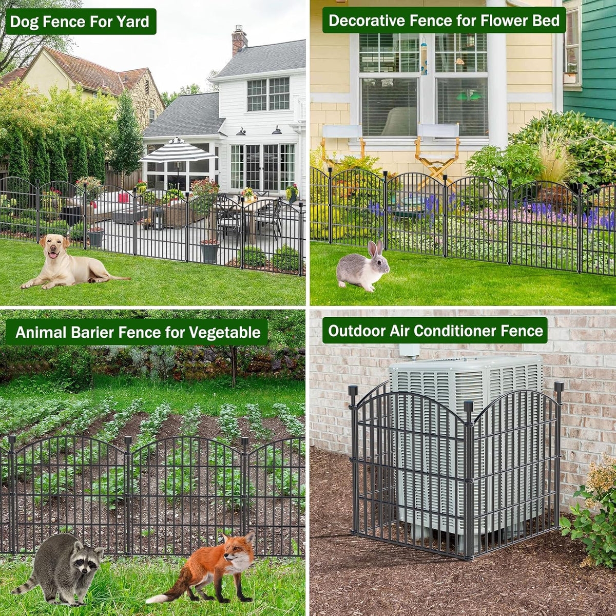 10 panel no dig decorative garden fence 24", package contents