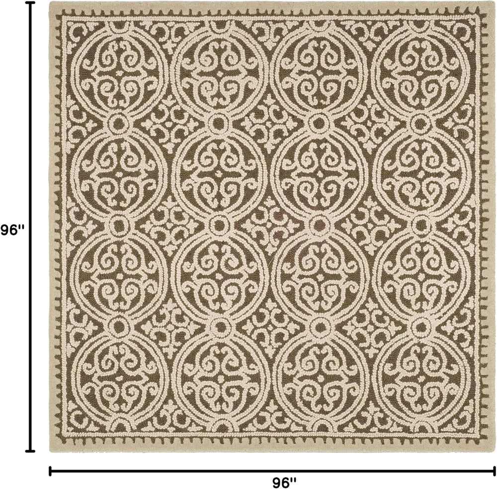 SAFAVIEH Cambridge Collection Area Rug - 8' Square, Tan & Multi, Hand...