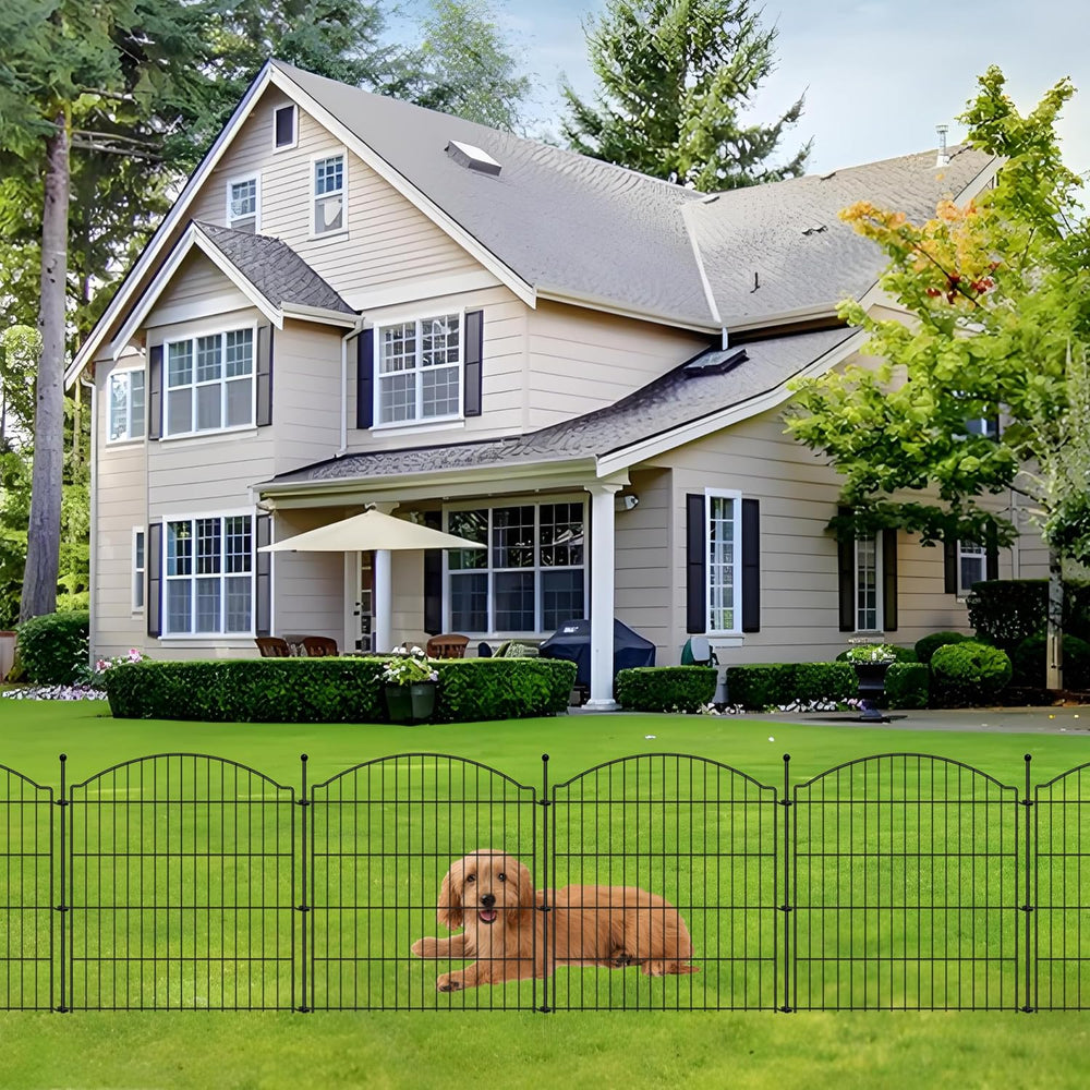 Decorative Garden Fences 32in x 12ft, 5 Pack Outdoor Fencing Animal Barrier D...