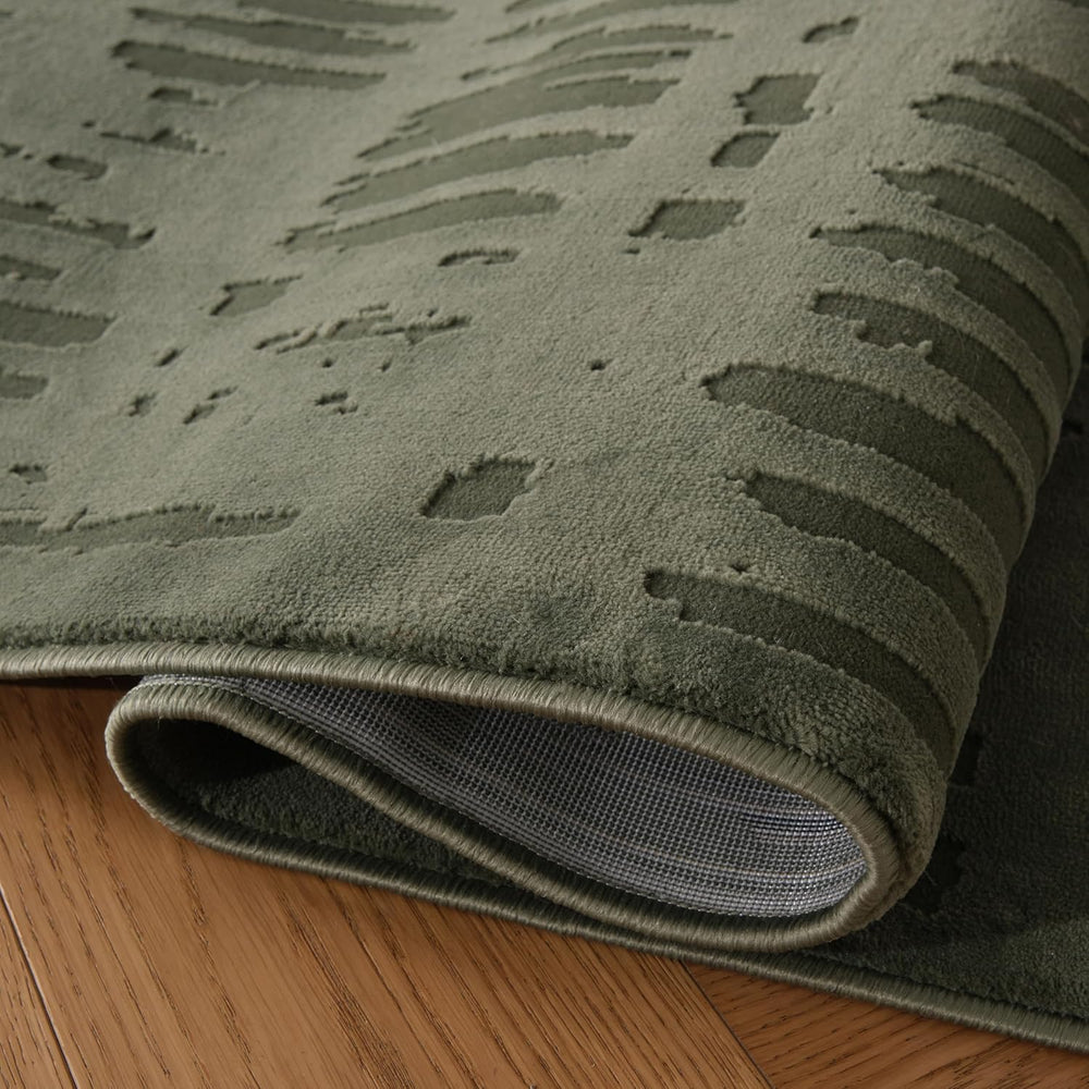 Revival Rugs Shell 7'x9' Area Rugs - Washable, Medium Pile, Green