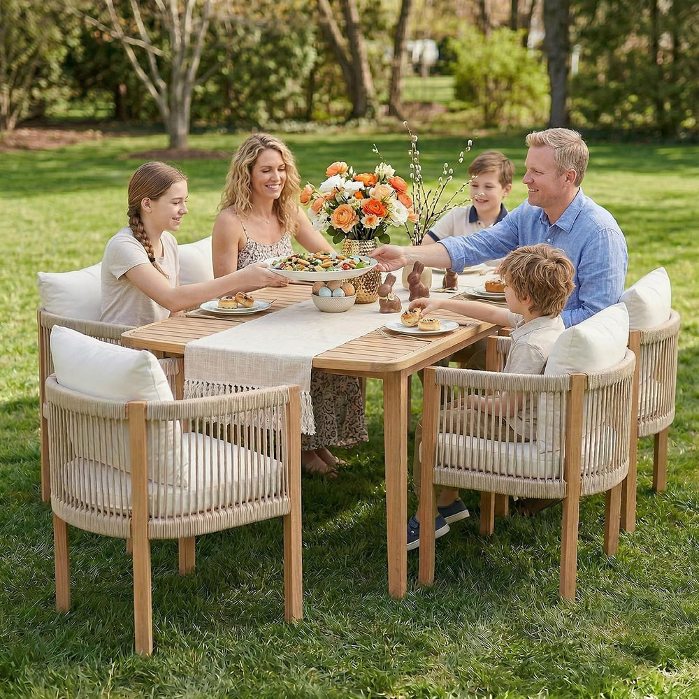 Outdoor Dining Chairs Set of 2, Wicker Patio Furniture Set with Armrests, Cus...