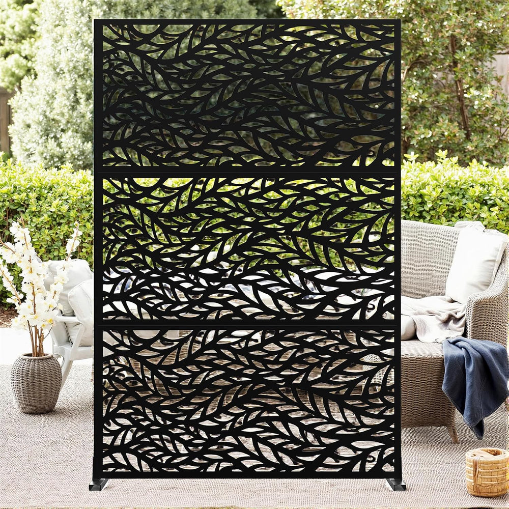 GarveeLife Metal Privacy Screen 72" h x 47" w, Outdoor Privacy Scre...