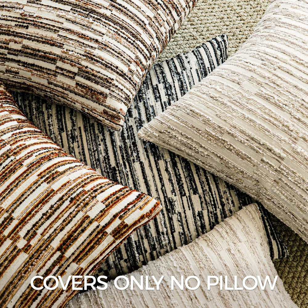 a moment Boho Striped Decorative Throw Pillow Covers 26"X26" Set of...