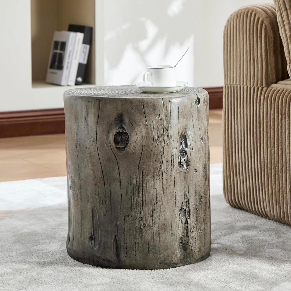 Christopher Knight Home Pawn 17" H MGO Outdoor Side Table with Tree-Stum...