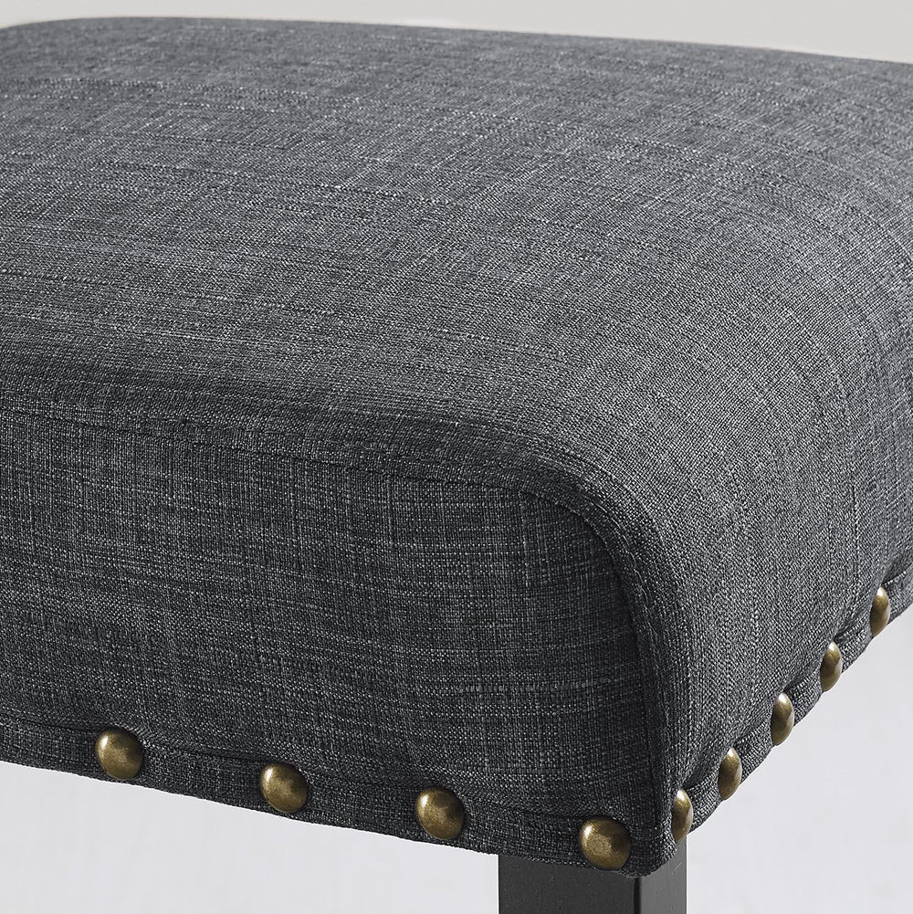 Roundhill Furniture PC164TA Biony Fabric Bar Stools with Nailhead Trim (Set o...