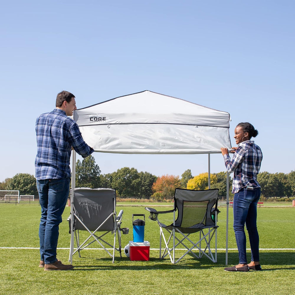 CORE 6 x 4 Instant Canopy Tent with Half Sunwall