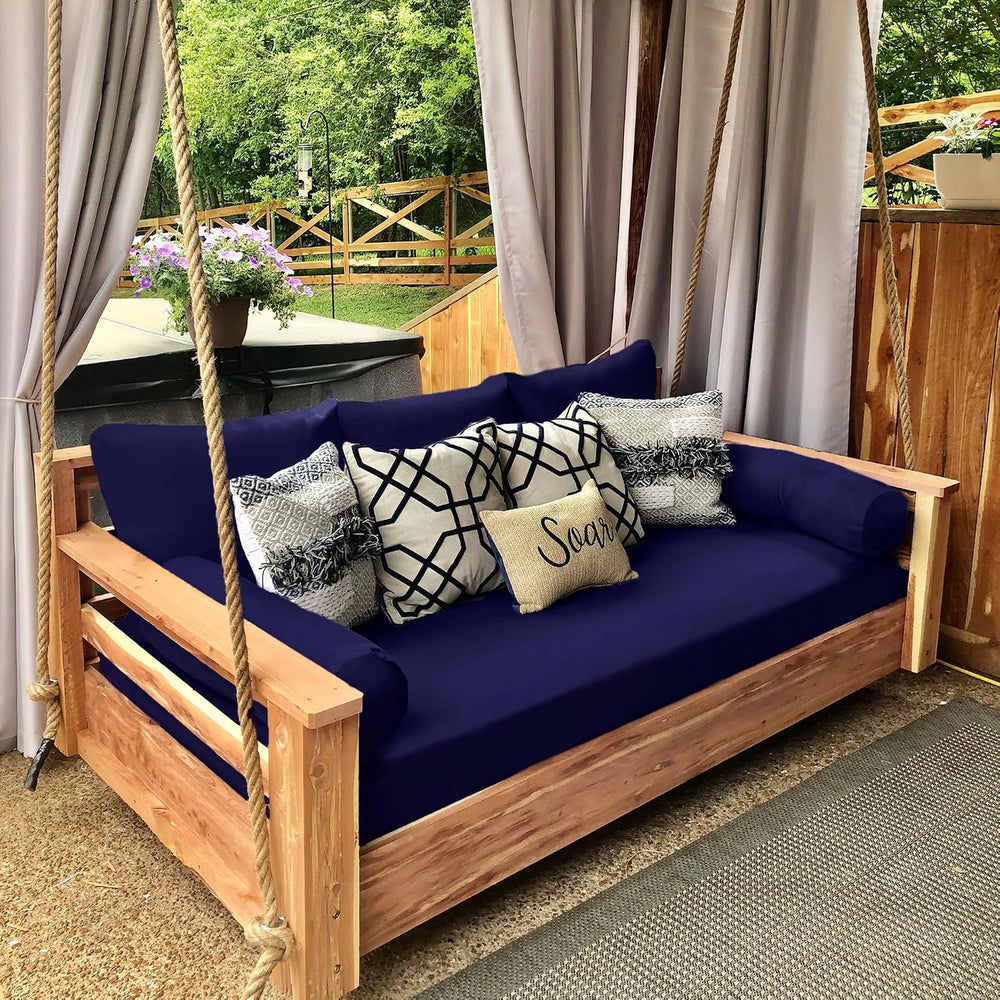 Outdoor Daybed Cushion Cover, 5PCS Twin Size Porch Swing Bed Mattress Cover