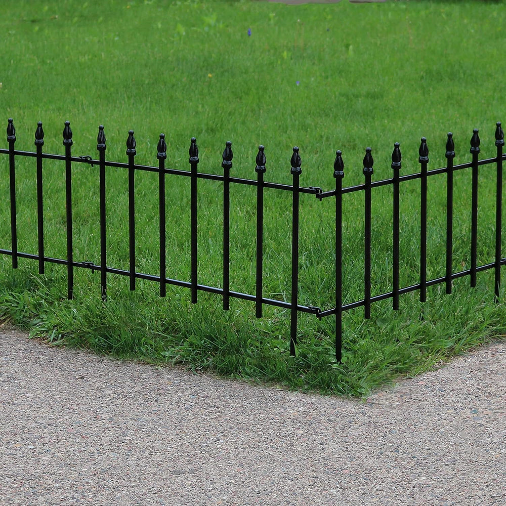 Sunnydaze Decorative Garden Fence Border, 22" W x 18" H, Roman Fini...