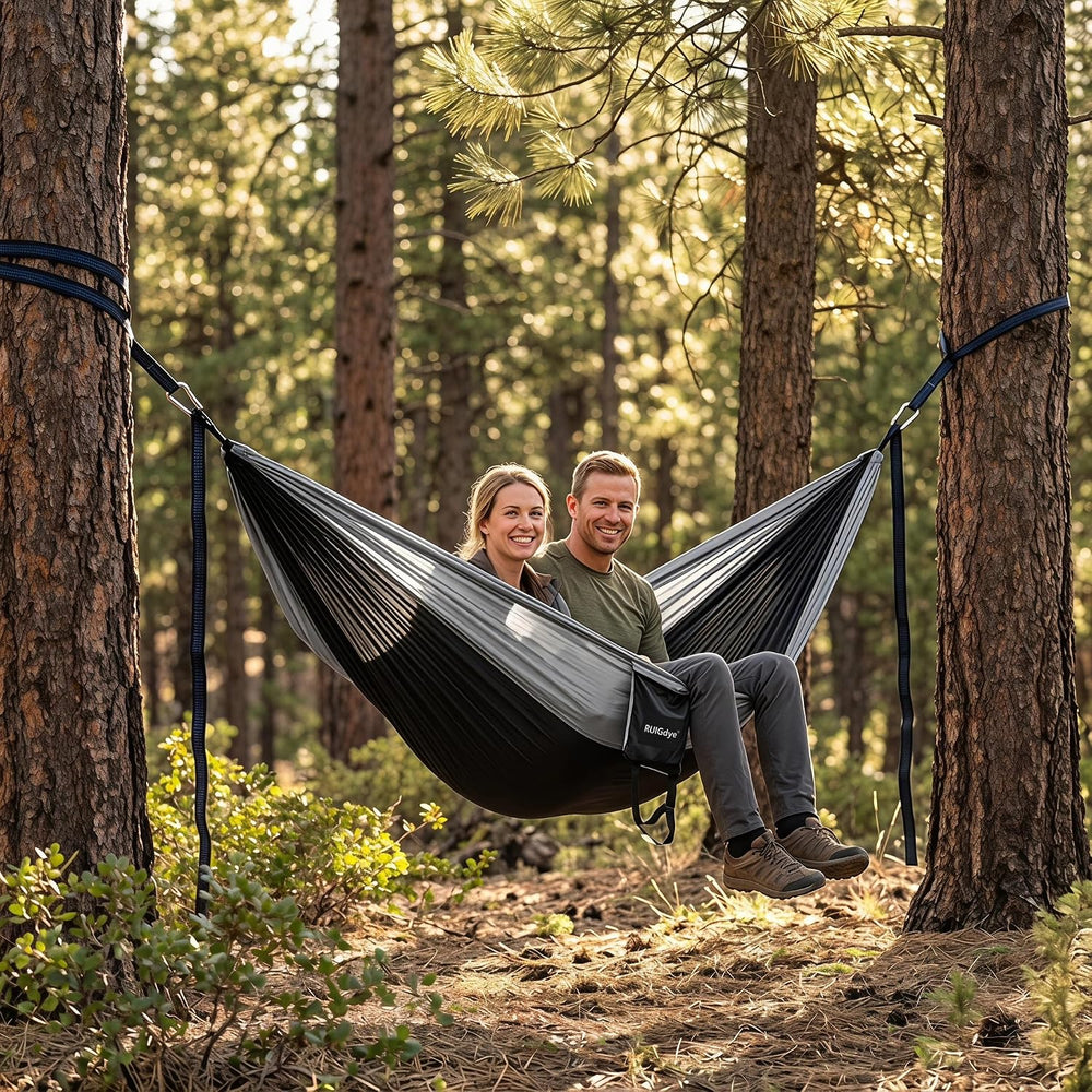 Camping Hammock with Mosquito Net, 650 lbs Portable Hammock with Tree Straps,...