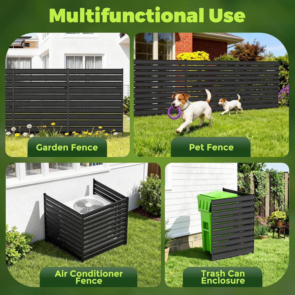 2 Panels Air Conditioner Fence，42" H x 38" W Outdoor Freestanding P...