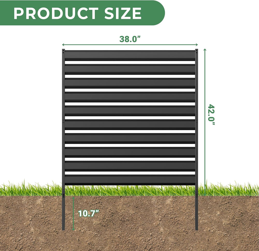 Metal Air Conditioner Fence, 42''H x 38''W (3Panels) Metal Ou...