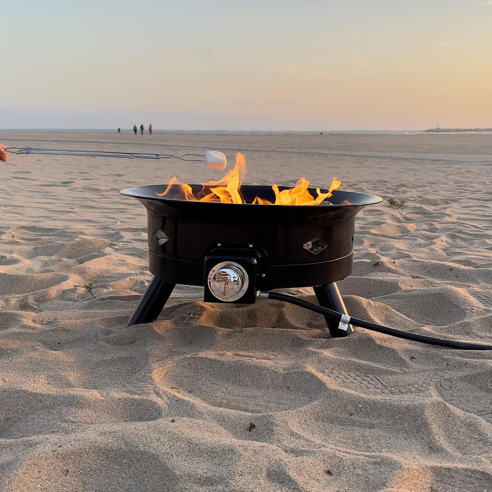 Flame King Smokeless Propane Fire Pit, 24-inch Portable Firebowl, 58K BTU wit...