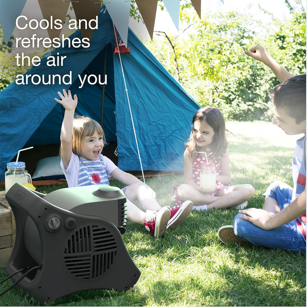 Lasko Misto Outdoor Misting Blower Fan, Ideal for Sports, Camping, Decks &amp...