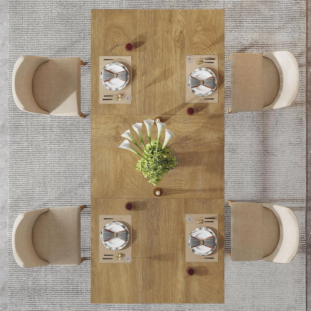 Tribesigns 63-Inch Rectangular Dining Table for 4 to 6, Modern Kitchen Table ...