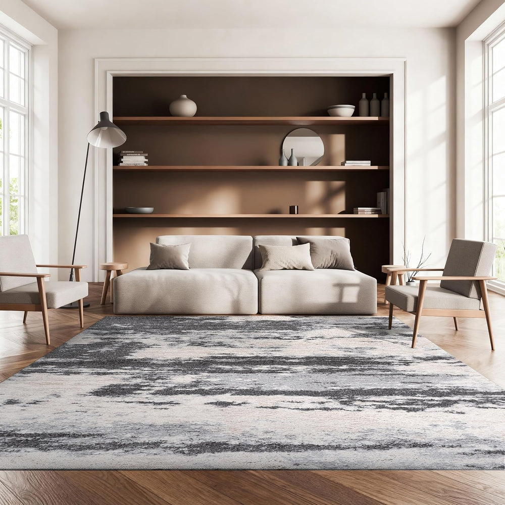 SAFAVIEH Area Rug 10x14 - Fontana Shag Collection - Large - Grey & Ivory,...