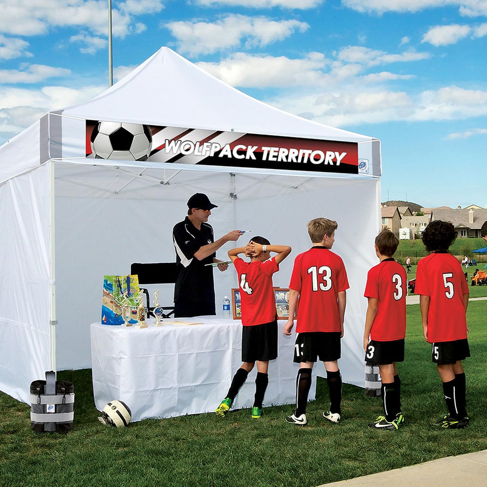 E-Z UP ES100S Instant Commercial Pop Up Canopy Tent, 10' x 10' with 3...