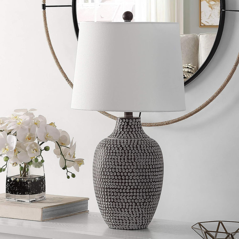 SAFAVIEH Lighting Collection Resler Modern Brown Dot 25-inch Bedroom Living R...