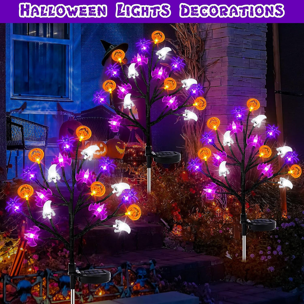 Halloween Decorations Outdoor Solar Lights, 2 Pack Halloween Lights Outdoor S...