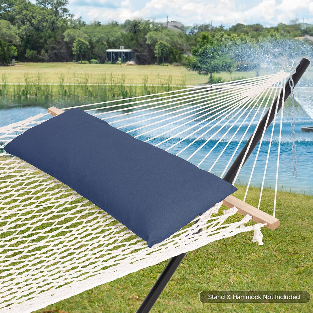 SUNCREAT Detachable Extra Large Outdoor Hammock Pillow with Ties, Navy
