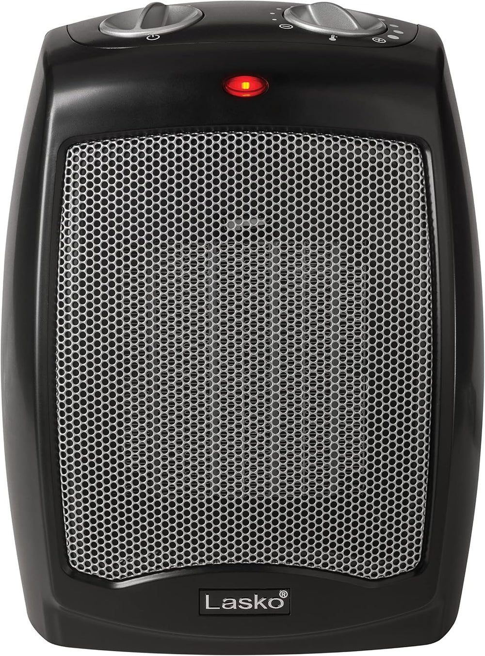 Lasko CD09250 Ceramic Adjustable Thermostat Tabletop or Under-Desk Heater, 9 ...