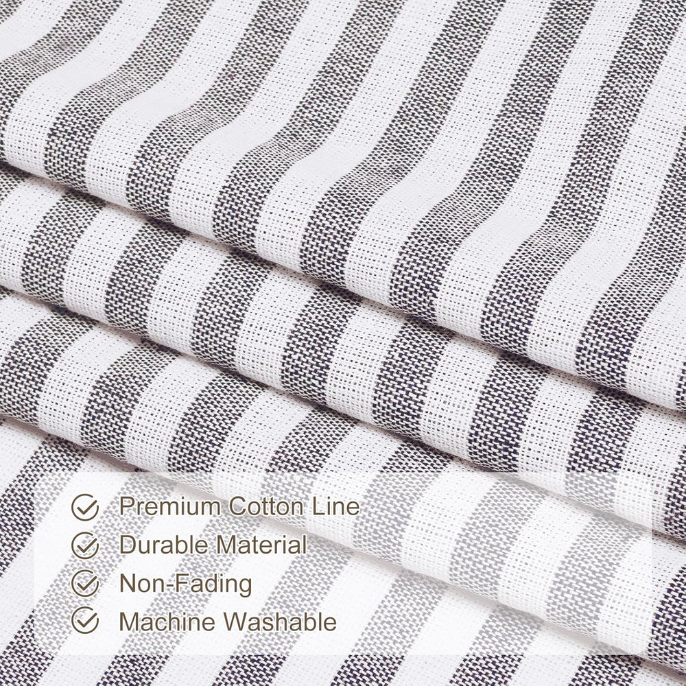 ASPMIZ Cotton Linen Farmhouse Curtains Boho Rustic Button Panel, Country Wind...