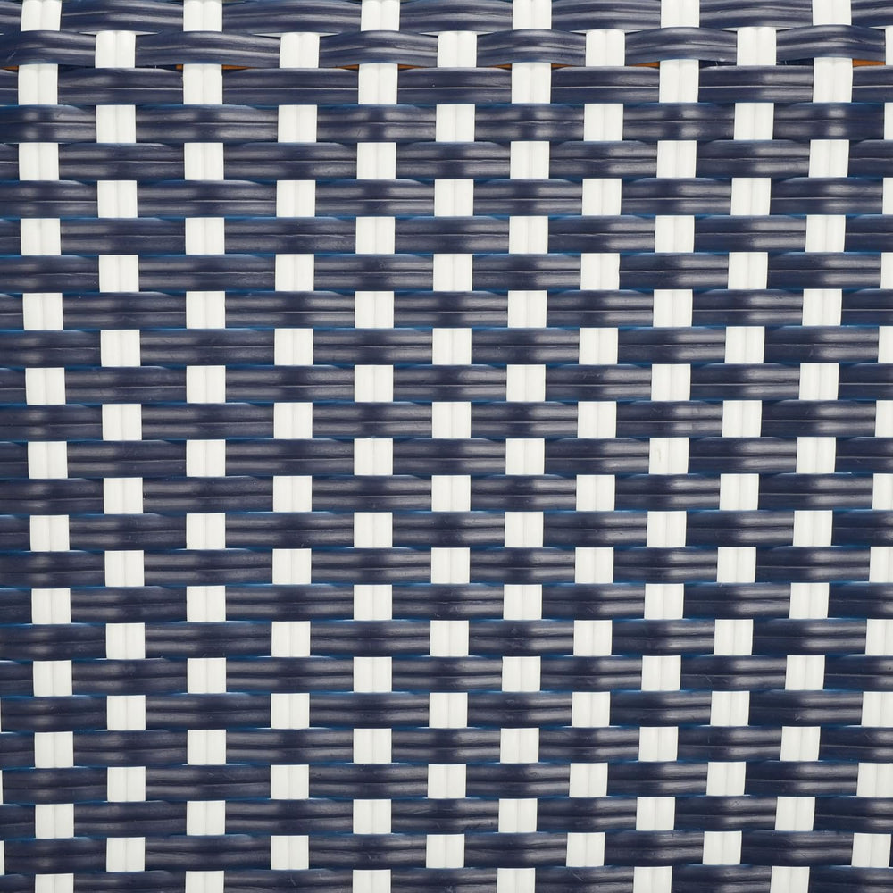 SAFAVIEH Outdoor - California Armchair Set of 2 - Navy & White - Faux Wic...