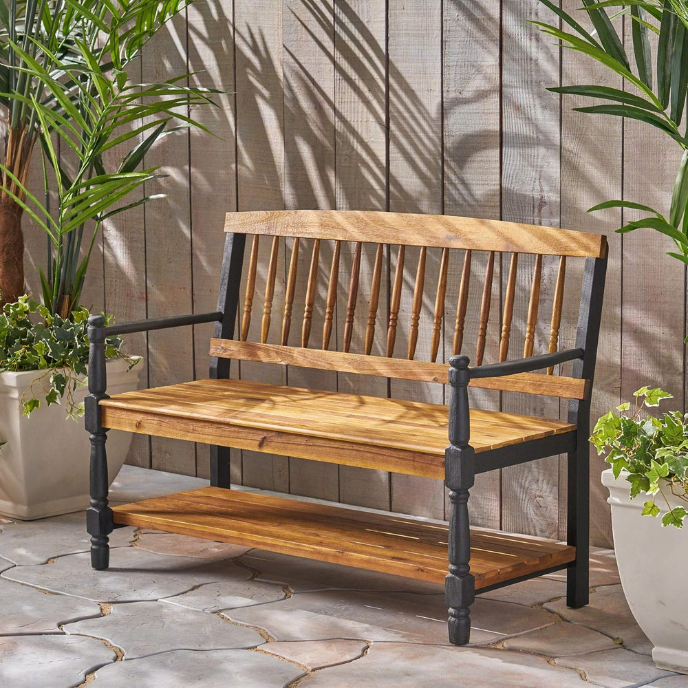 Great Deal Furniture Christopher Knight Home Daphne Outdoor Acacia Wood Bench...