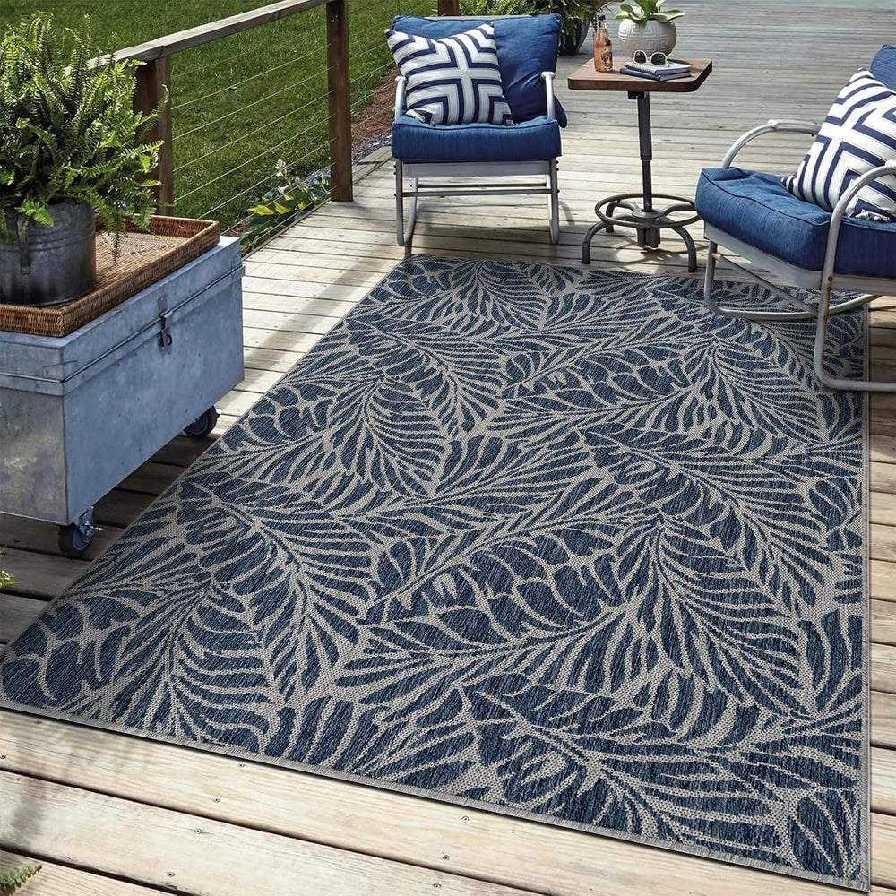 Keen Home Design Waterproof Outdoor Area Rug, Patio Deck Porch, 4x6