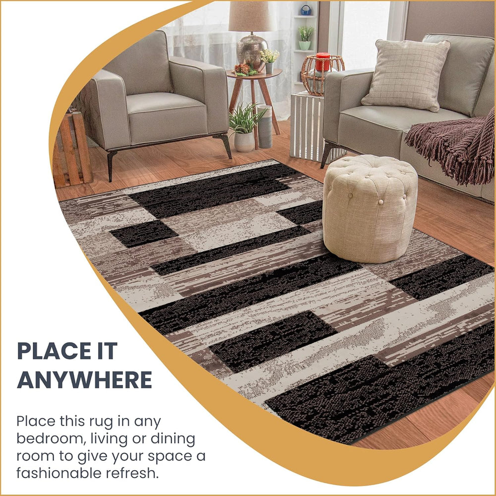 Superior Rockwood Modern Geometric Indoor Area Rug, 2'7"x10', A ...