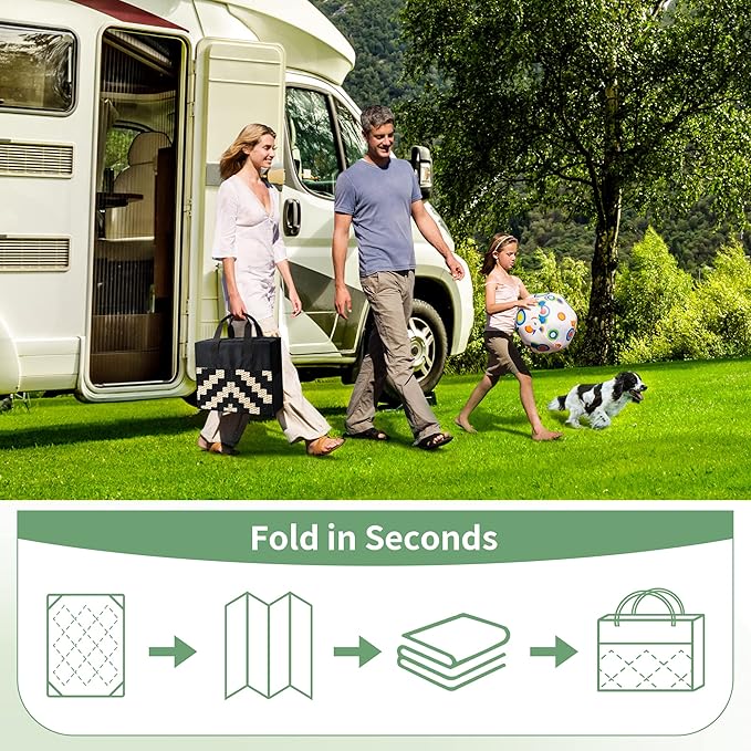 GENIMO Outdoor Rug for Patio Clearance,6'x9' Waterproof Mat,Reversibl...