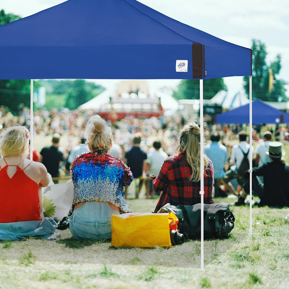 E-Z UP Pyramid Instant Shelter Canopy Pop Up Tent, 10' x 10' with Wid...