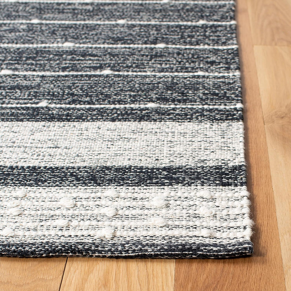 SAFAVIEH Striped Kilim Collection Area Rug - 10' x 14', Black & I...