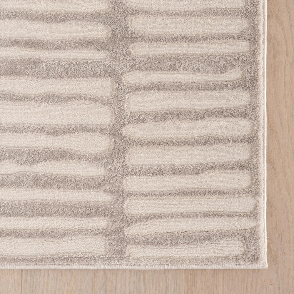 nuLOOM Kailani Cream/Grey Abstract Washable Area Rug, 3' x 5'