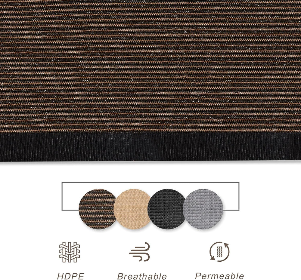 VICLLAX 90% Shade Fabric Sun Shade Cloth Privacy Screen with Grommets for Pat...