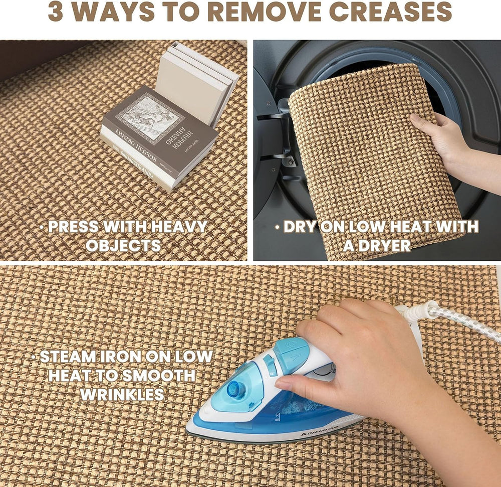 EARTHALL Woven Area Rug 4x6 Ft Washable Rugs for Entryway Non Slip Braided Th...