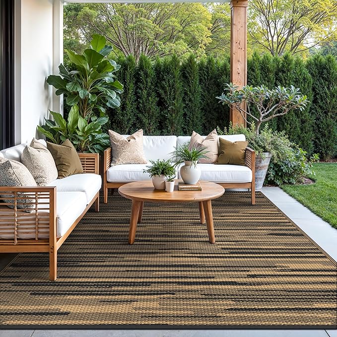 GENIMO Outdoor Rug for Patio Clearance, 6'x9' Waterproof Camping Mat,...