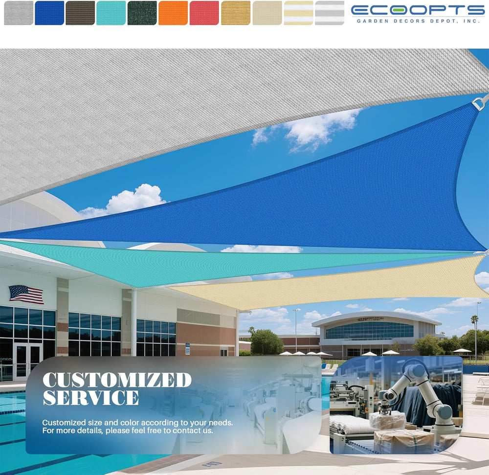 ECOOPTS 20'x20' HDPE Sun Shade Sail Rectangle Canopy Shades for Outdo...