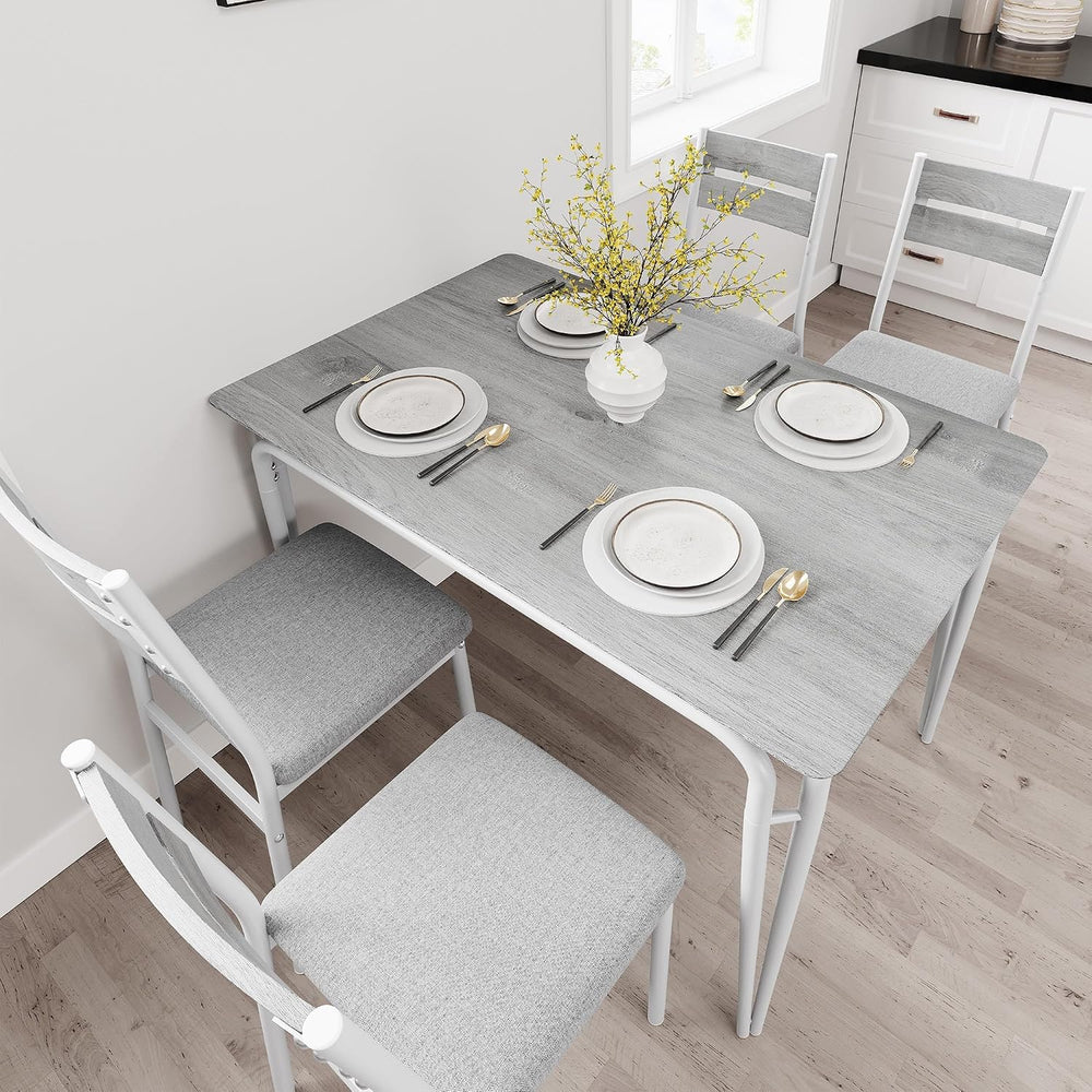 GarveeHome Dining Table for 2, Small Table and Chairs Set of 2, Square Dinett...