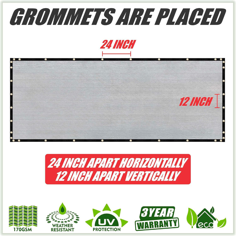ColourTree Customized Size Fence Screen Privacy Screen Grey 8' x 29' ...