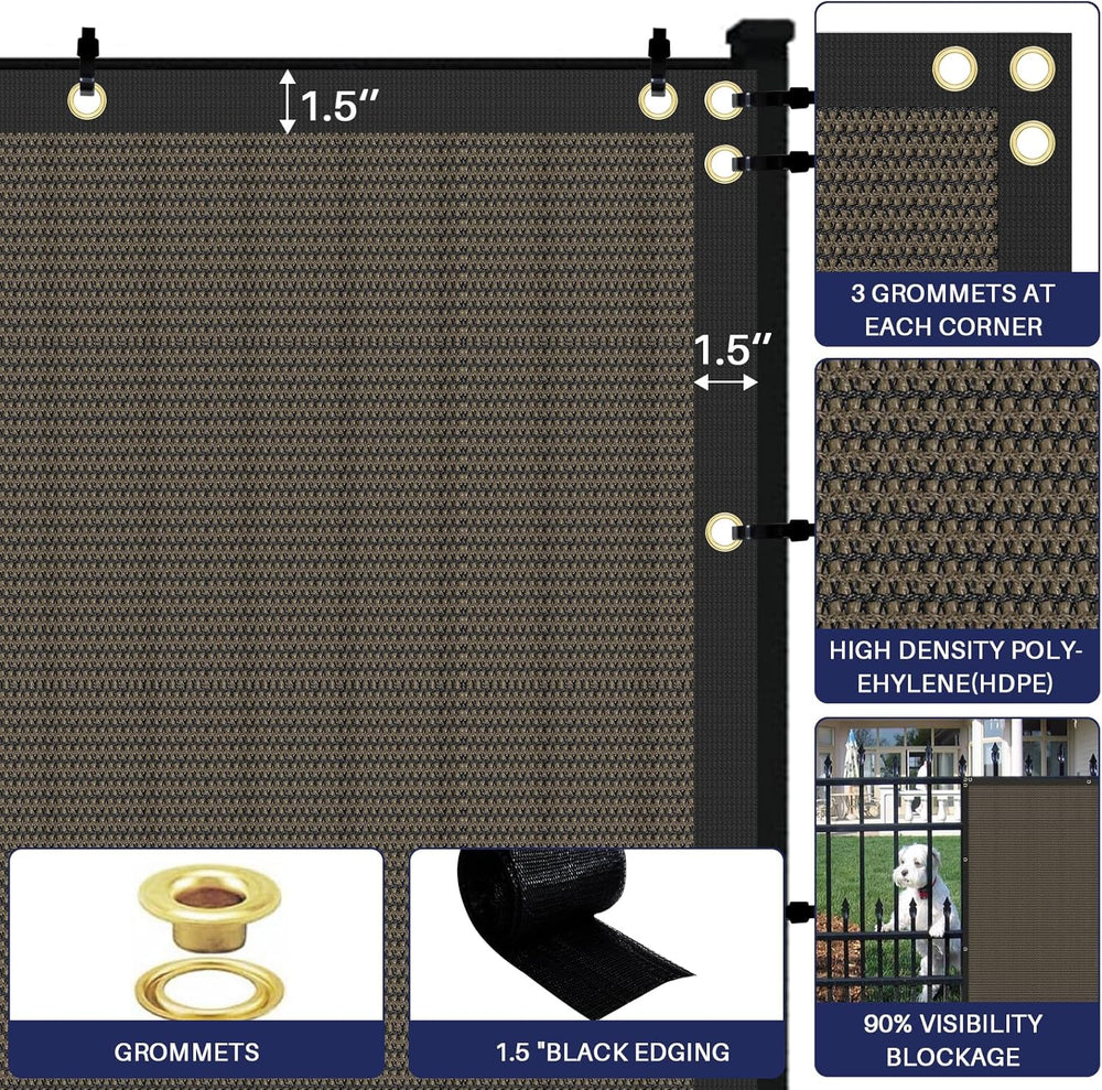 Windscreen4less Privacy Fence Screen 8' x 50' Heavy Duty Windscreen F...