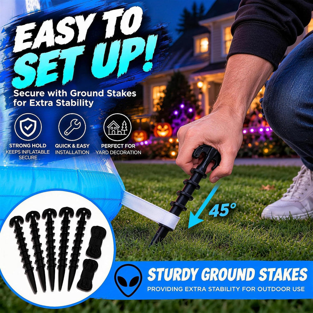 ZPISF 11 FT Halloween Inflatables UFO with Rotating LED Outdoor Decorations
