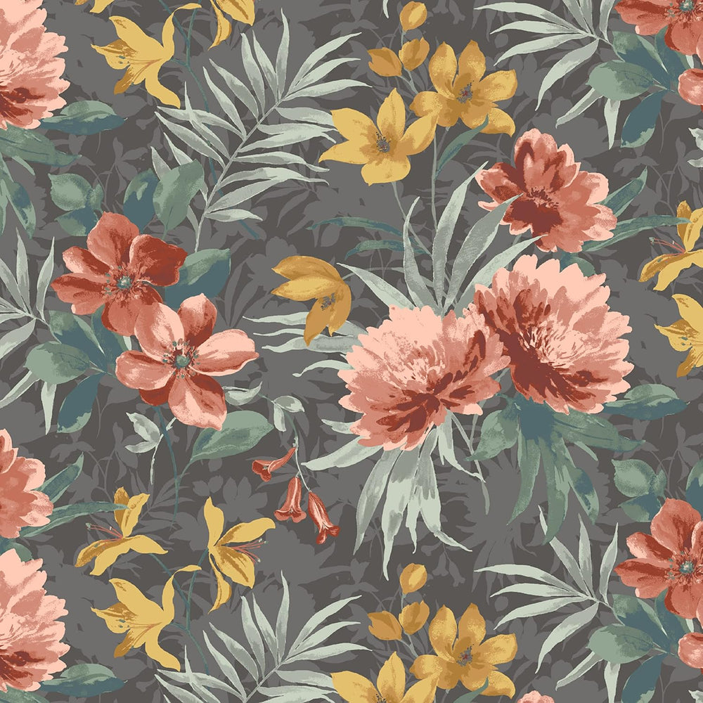 Arden Outdoor Dining Chair Cushion, 4-Pack, 20x44, Phoebe Grey Floral