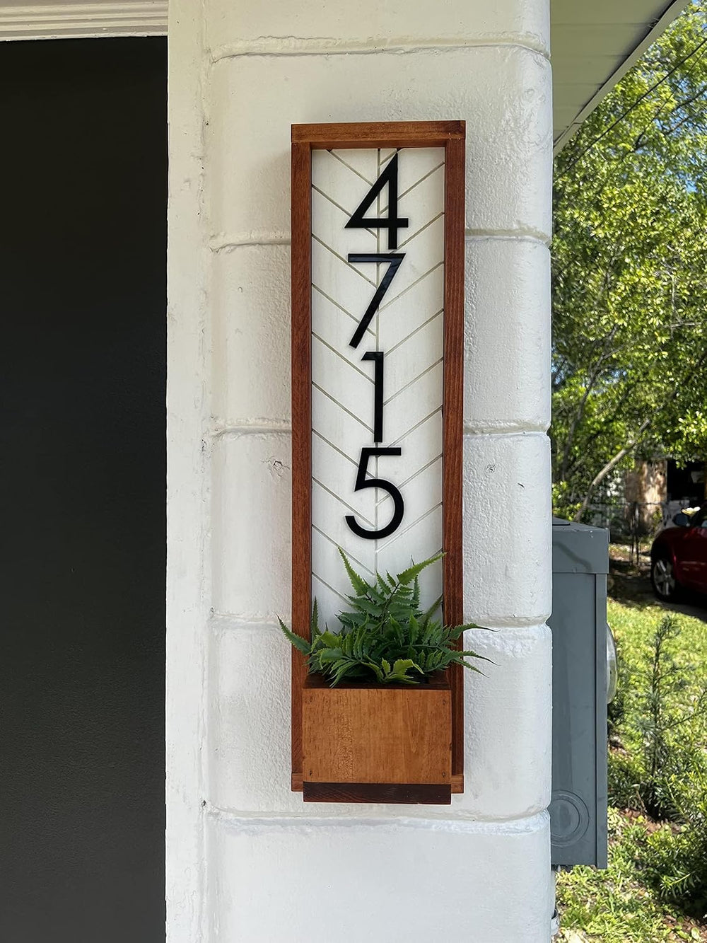 Fairview Customizable Vertical Address Sign Planter for your House, Vertical ...