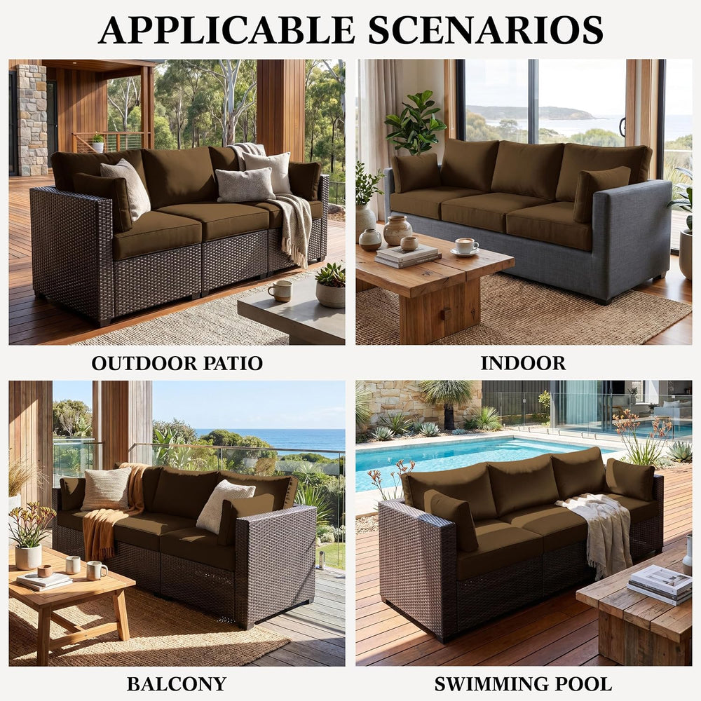 8p Outdoor Cushion Slipcovers Patio Cushion Covers Replacement, Covers Only
