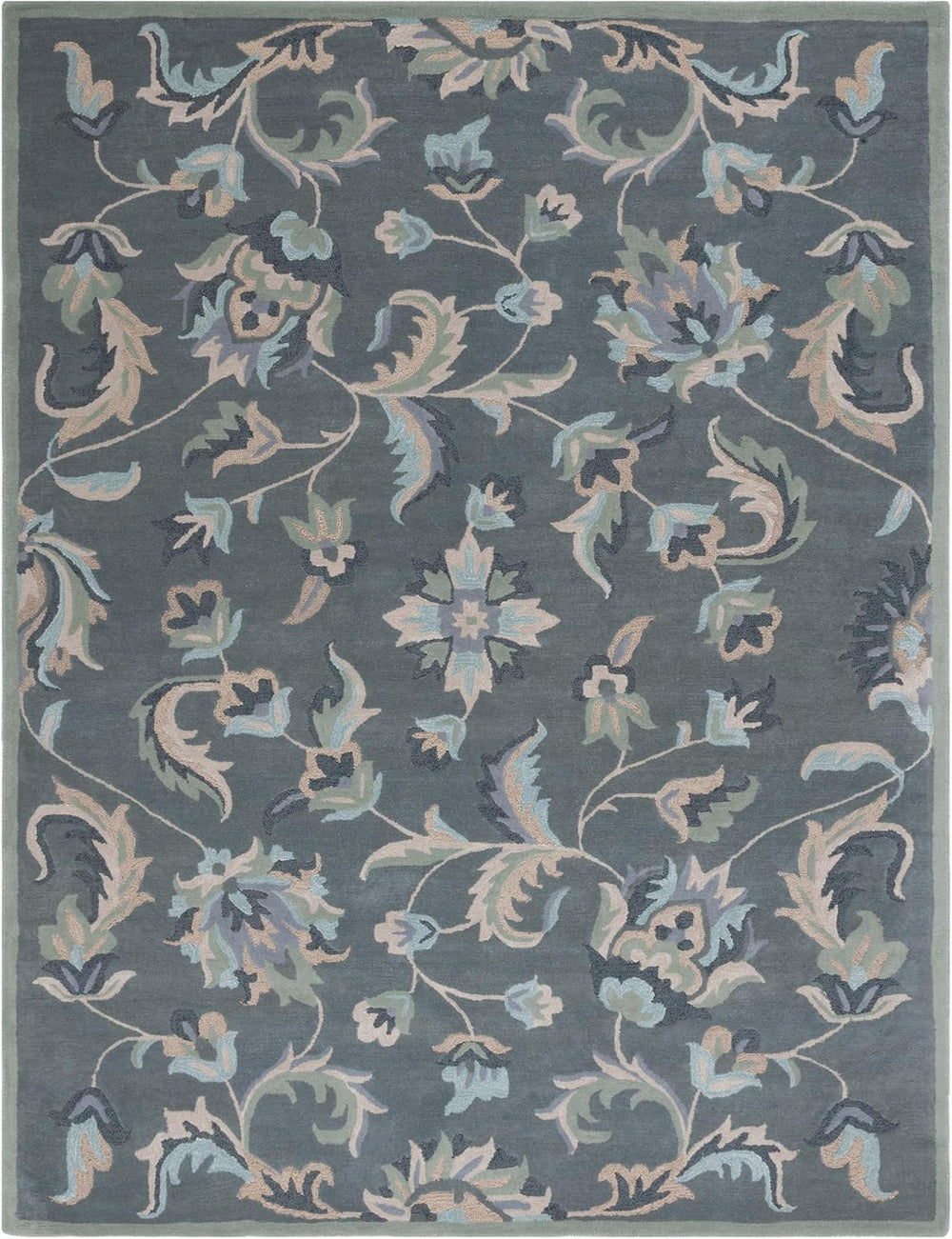 SAFAVIEH Jardin Collection Area Rug - 10' x 14', Grey & Multi, Fl...