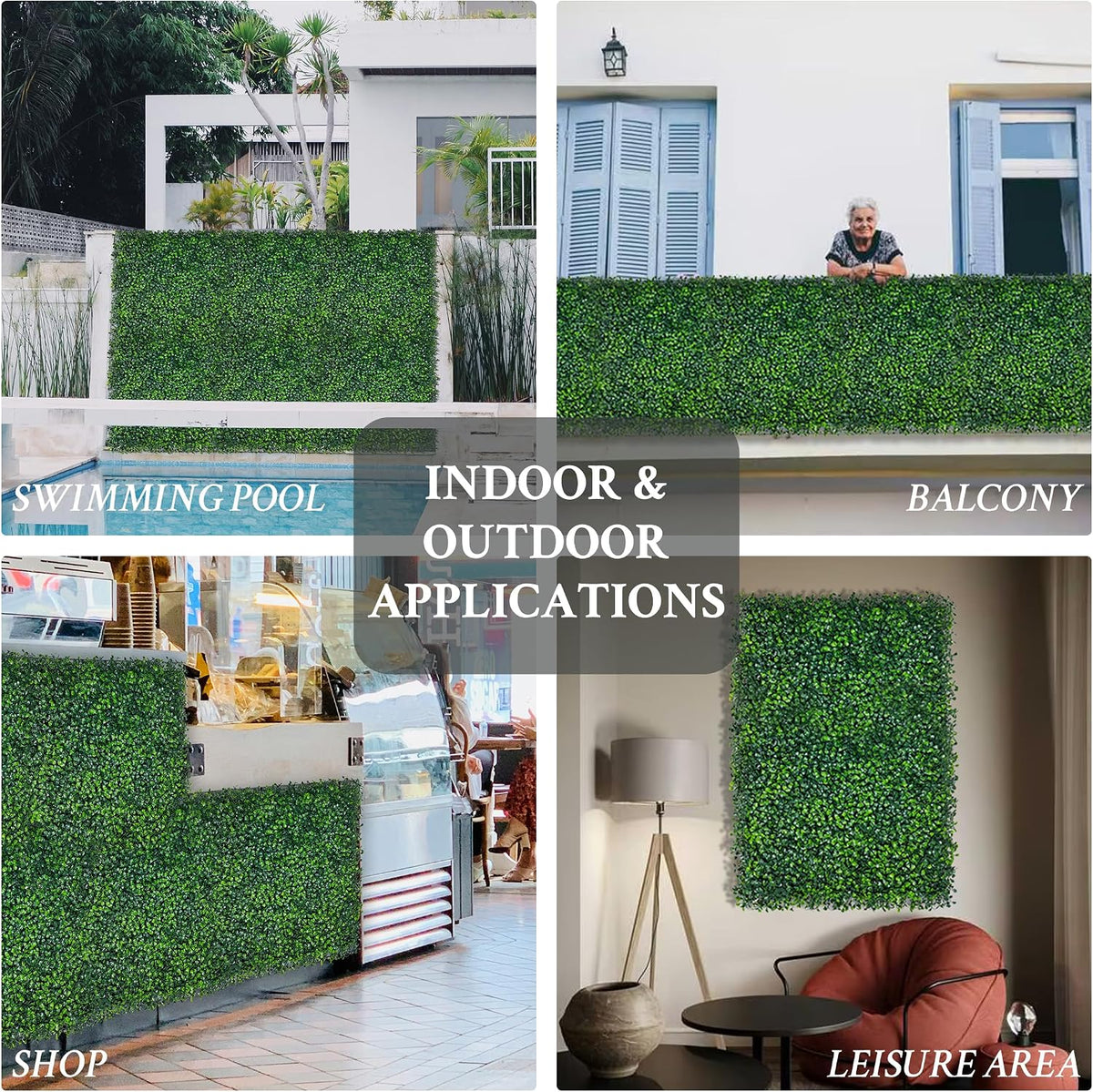 10"x 10"(24 p), uv-anti artificial grass wall panel, package contents