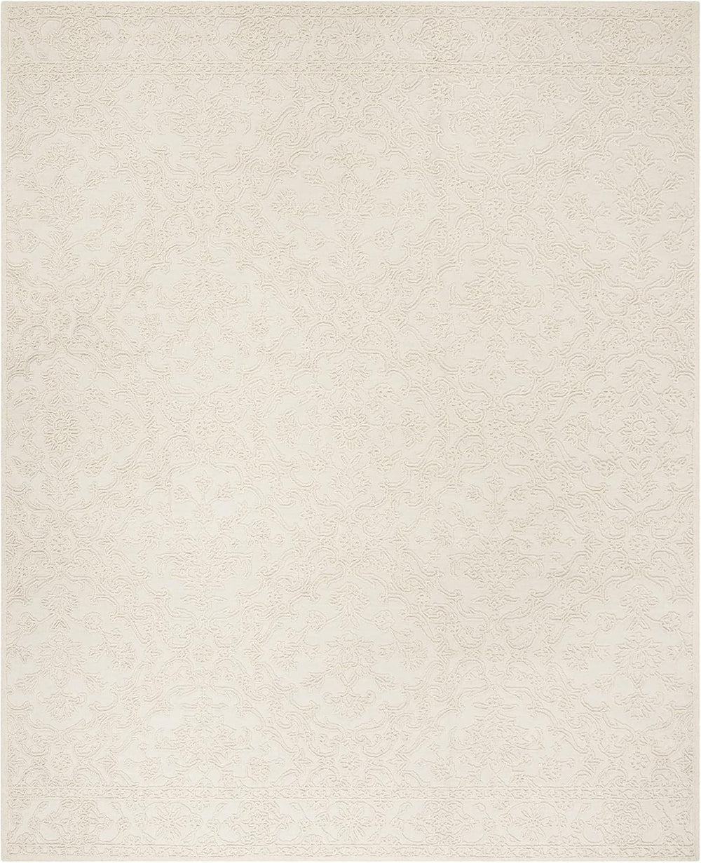 SAFAVIEH Trace Collection Area Rug - 10' x 14', Ivory, Handmade Wool,...